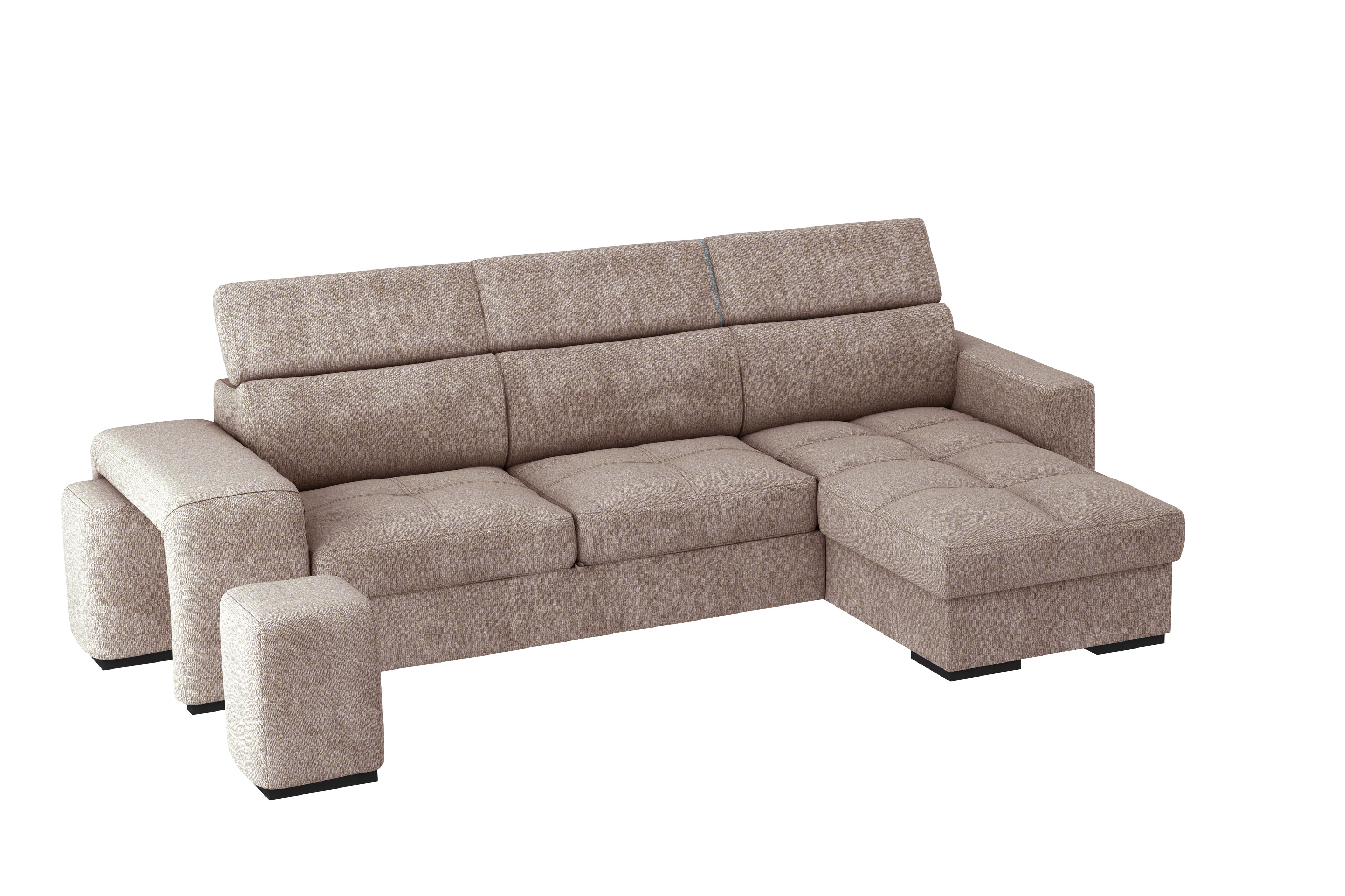 DIVANO GINEVRA CON CHAISE LONGUE CONTENITORE REVERSIBILE