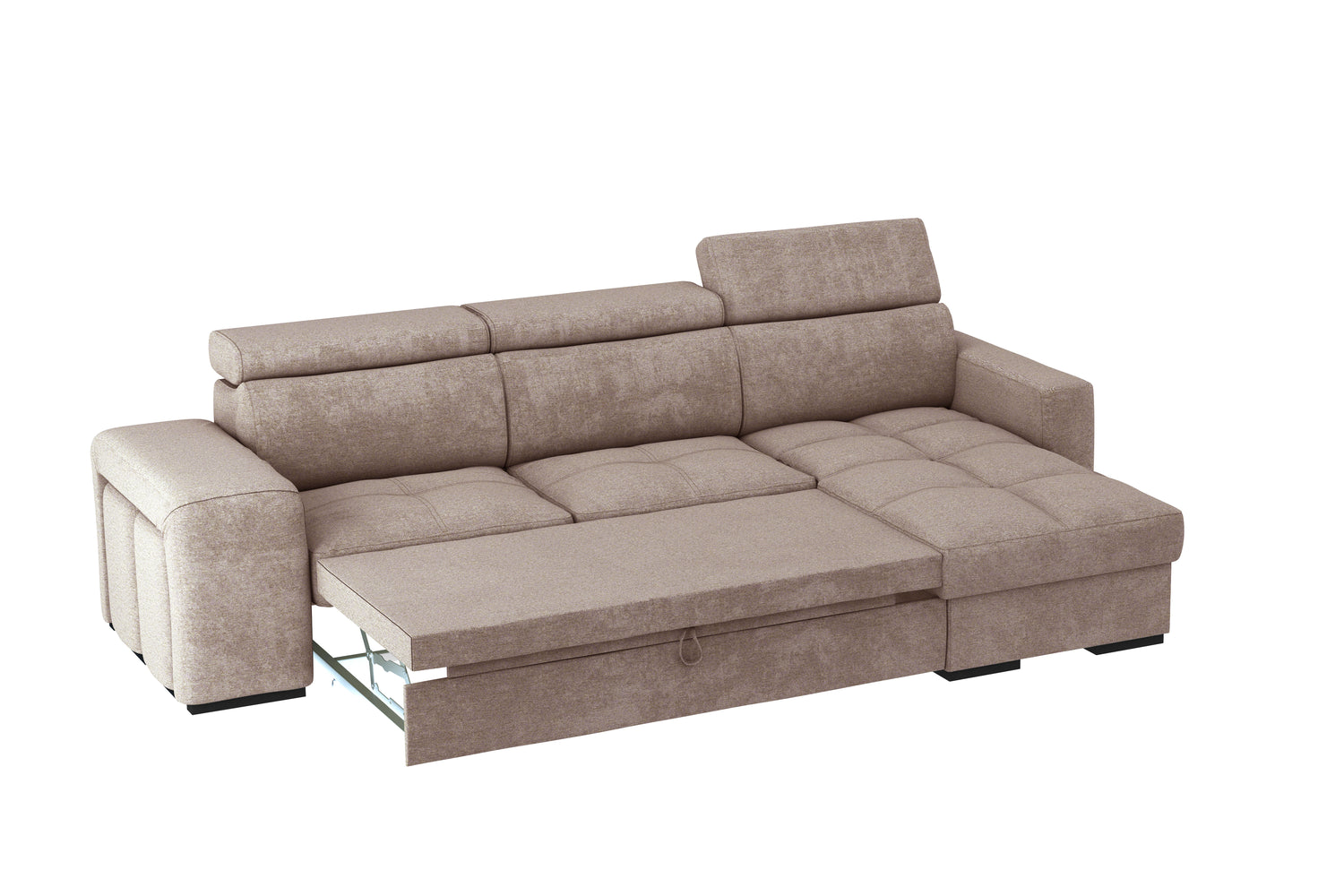 DIVANO GINEVRA CON CHAISE LONGUE CONTENITORE REVERSIBILE
